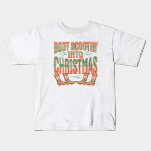Boot Scootin' into Christmas Kids T-Shirt